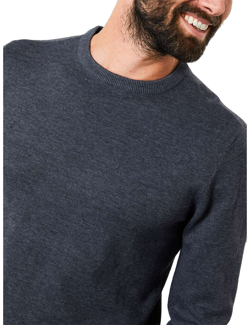 PETROL IND PULL EN TRICOT FIN RAVEN GREY
