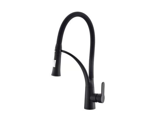 HUDOR - Mitigeur avec douchette Robinet de cuisine 005 noir en laiton collection céphise