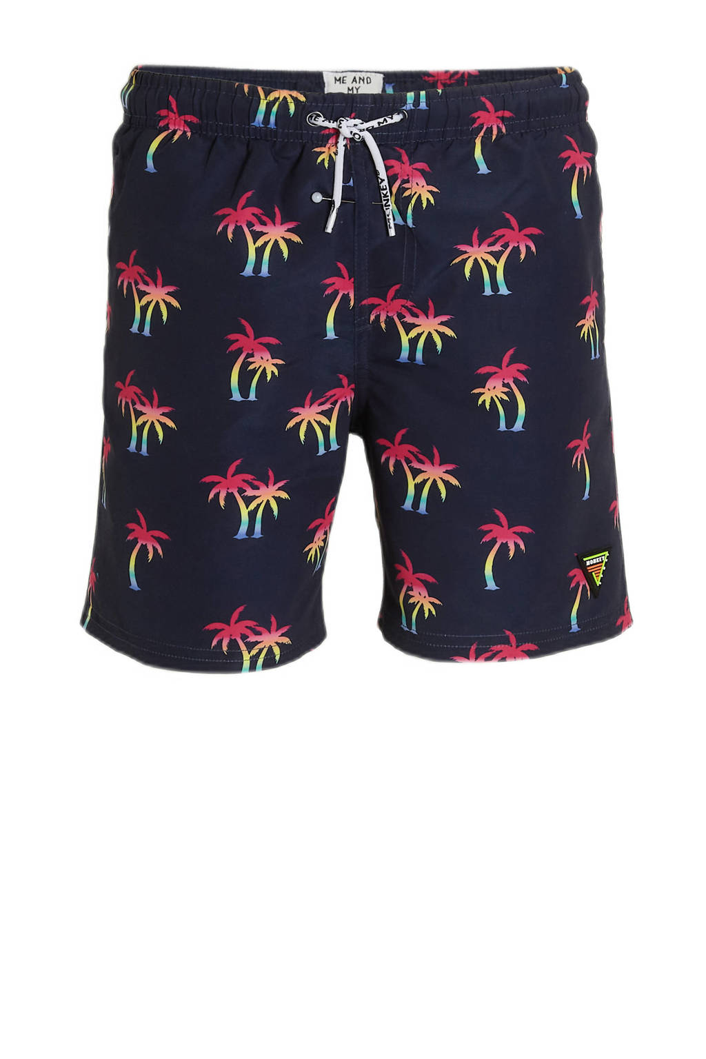 zwemshort Perren met all over print navy