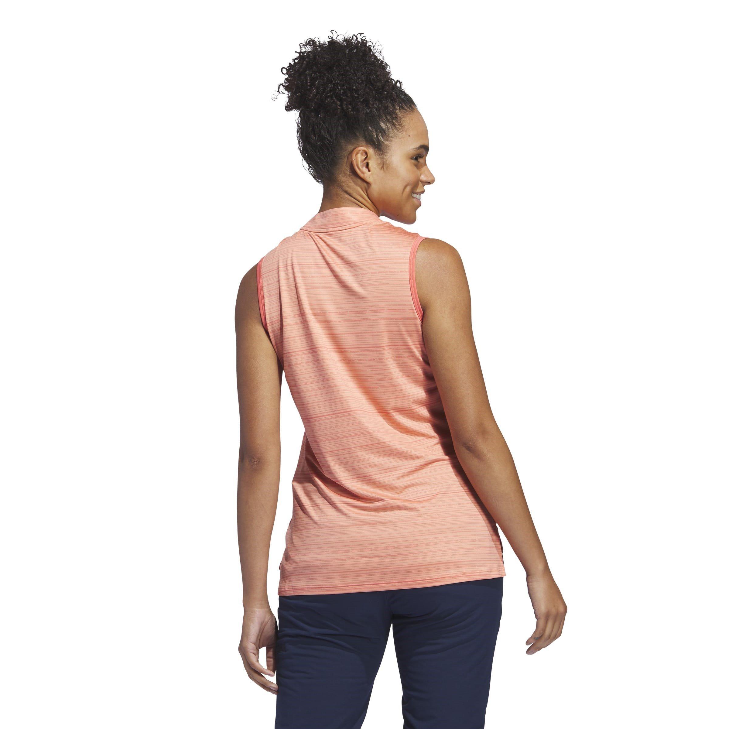 adidas Ultimate365 Stripe Sleeveless Polo Shirt Womens