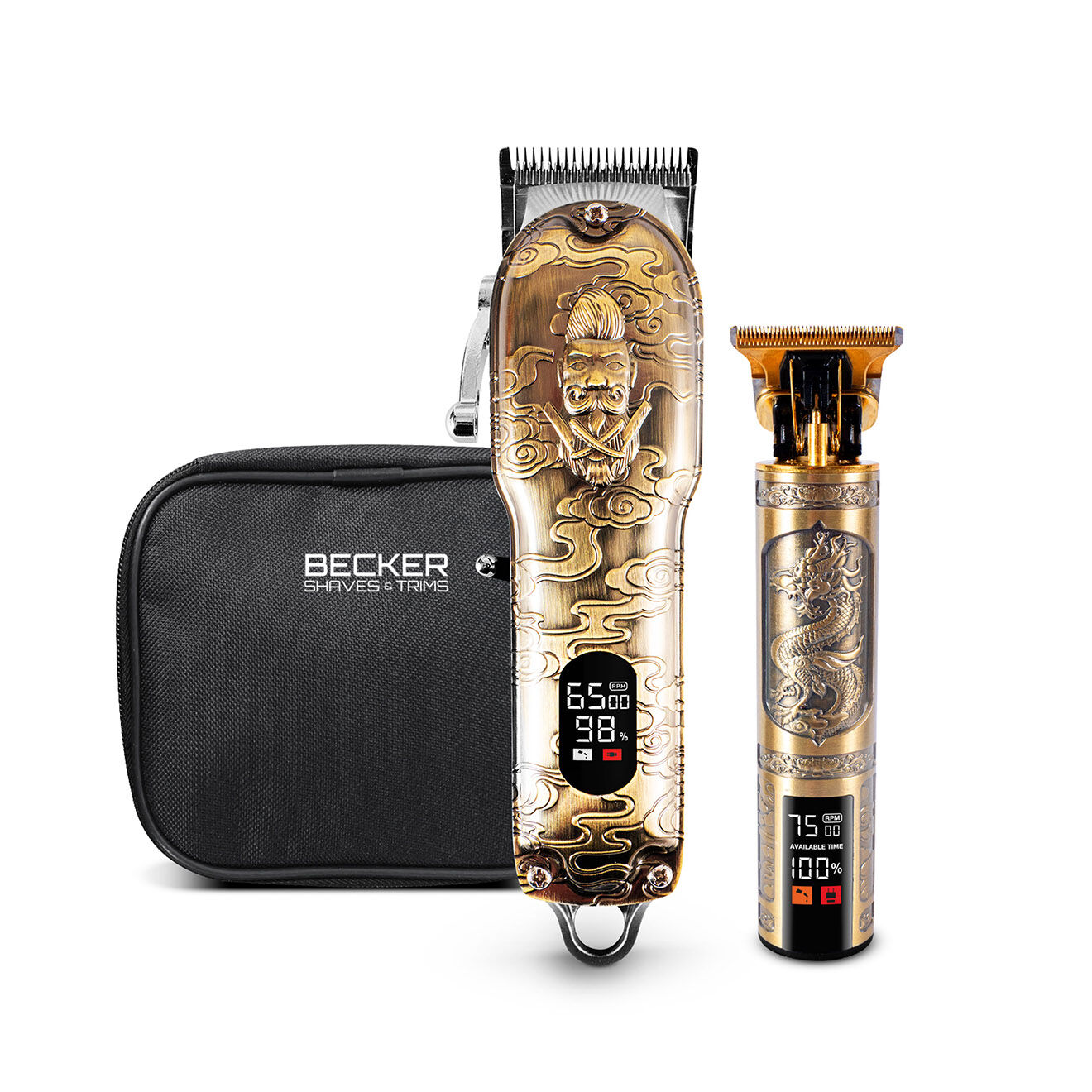 Becker Shaves & Trims Coffret tondeuses twinbarber doré