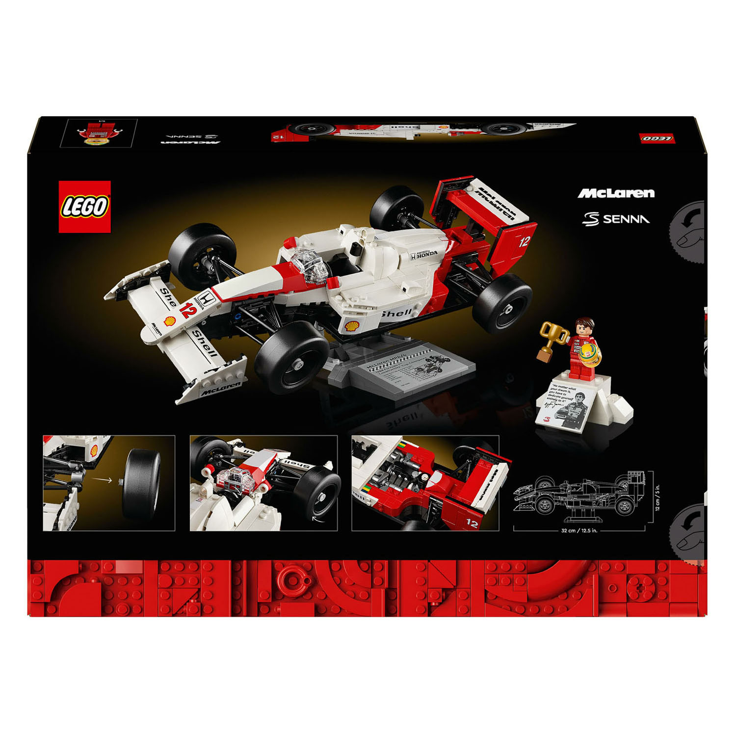 LEGO ICONS 10330 McLaren MP4/4 en Ayrton Senna
