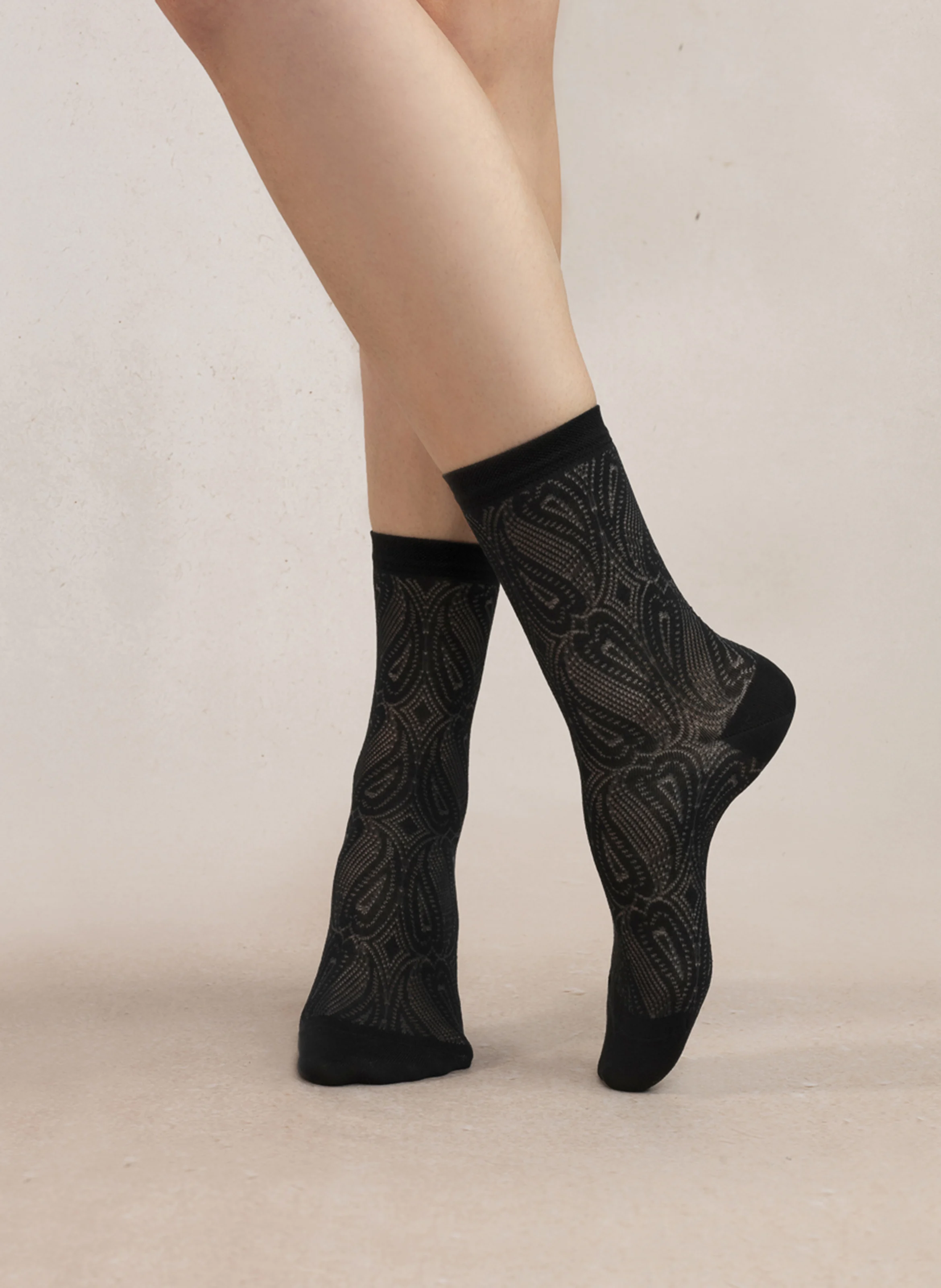 Chaussettes en dentelle | Noir