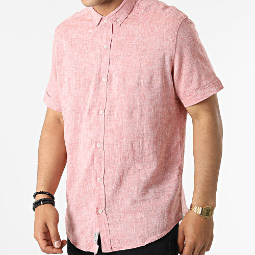 Chemise A Manches Courtes JMC-853 Orange Chiné