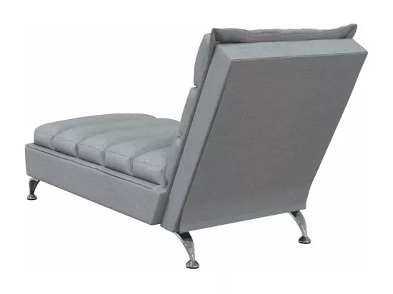 Prolenta Premium - Chaise longue de massage avec coussins gris clair tissu