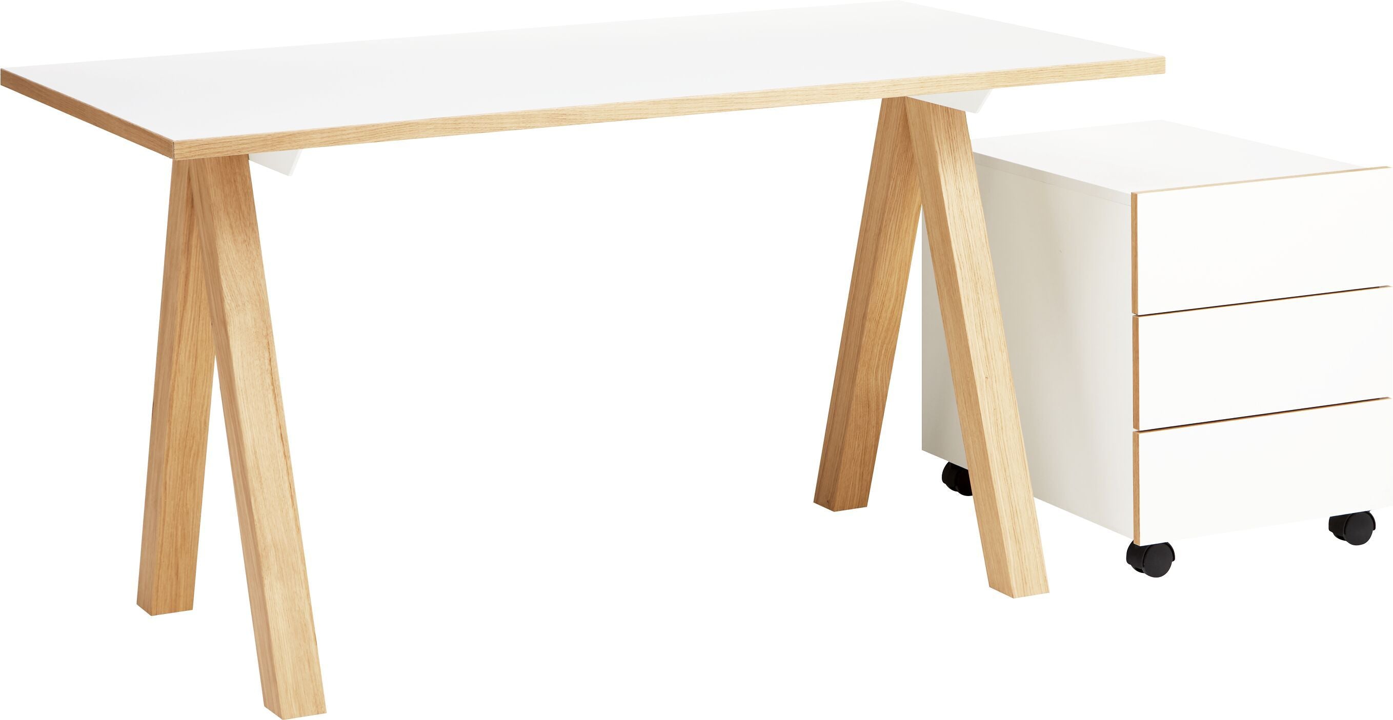 OSLO Schreibtisch - Weiss / B: 160.0 cm x T: 80.0 cm x H: 74.0 cm