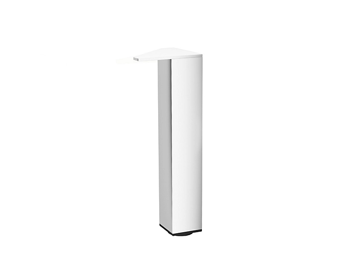 2 pieds métal argent brillant GoodHome Portloe