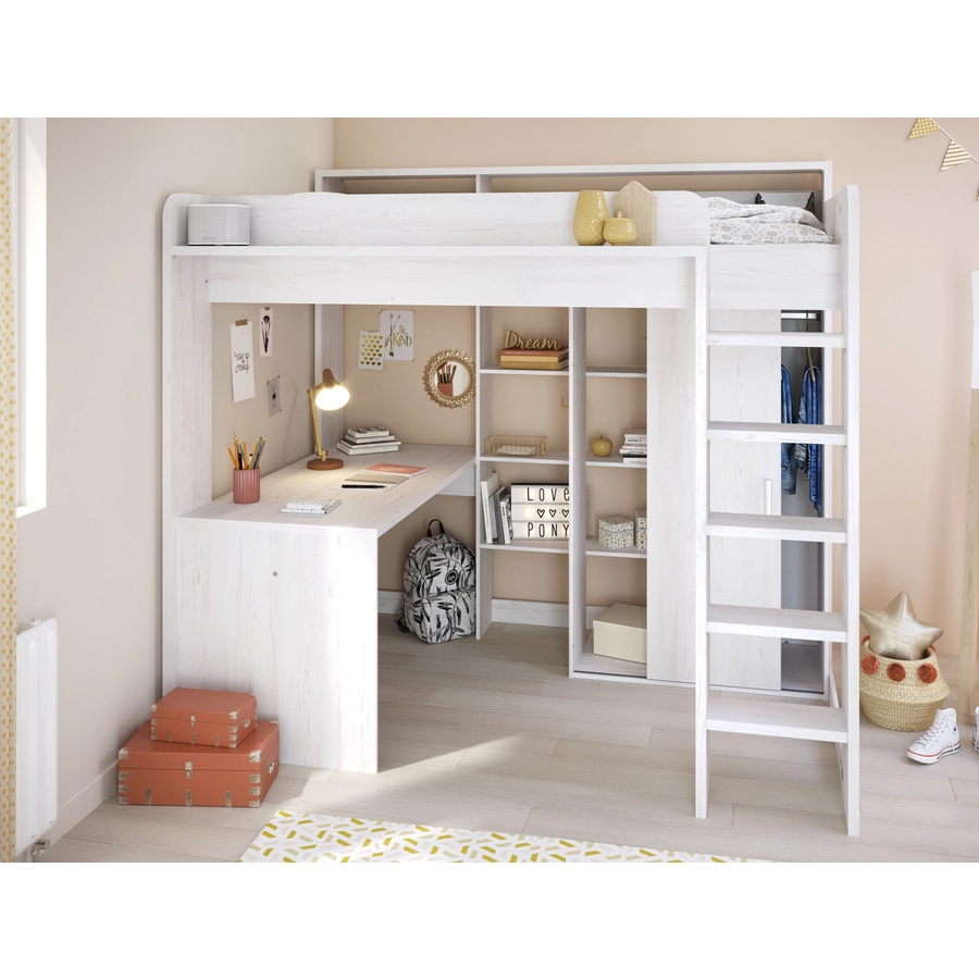 Parisot Multifunktionshochbett Higher 1 Esche Nordische Esche