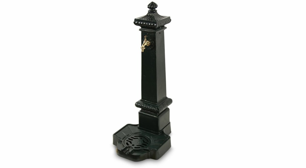 Fontaine de jardin aluminium vert 38x47x99cm