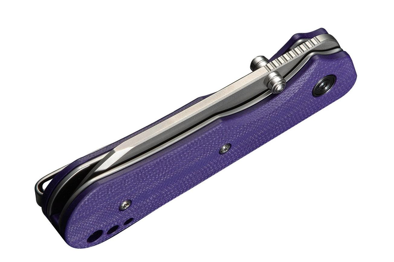 Civivi Crabby C24055-2 Stonewashed 14C28N, Purple G10, zakmes, Ken Onion Jr. design