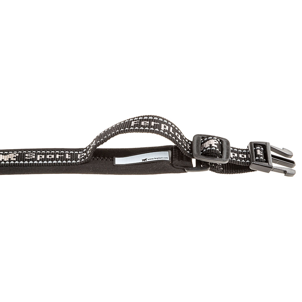 Ferplast collier pour chiens sport dog c20/43, poignée rembourée, ceinture réfléchissante, étiquette porte-nom, a: 33÷43 cm - b: