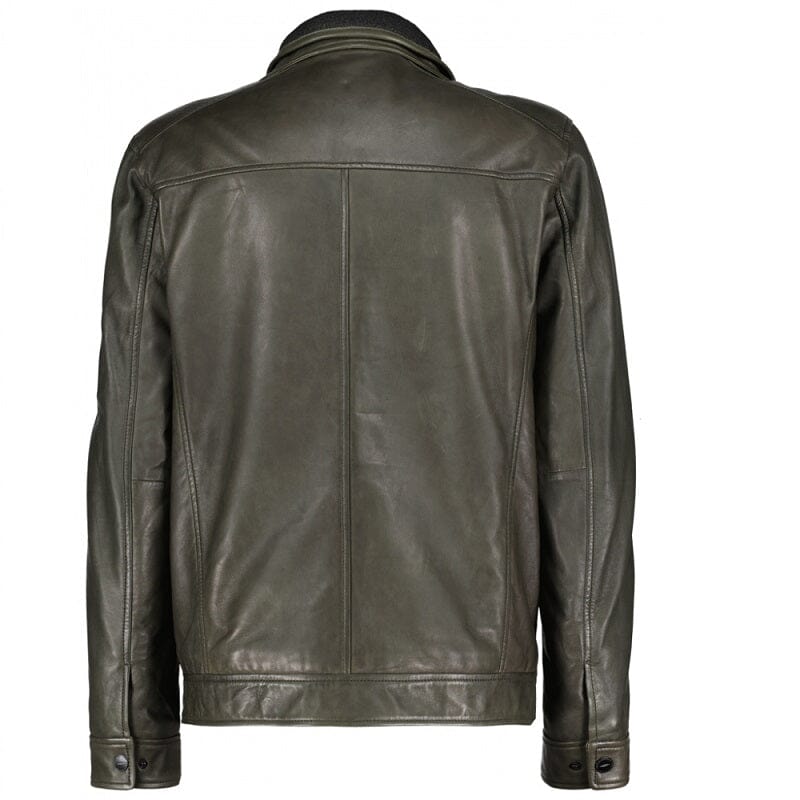 Donders leren heren jas 52514 olijf