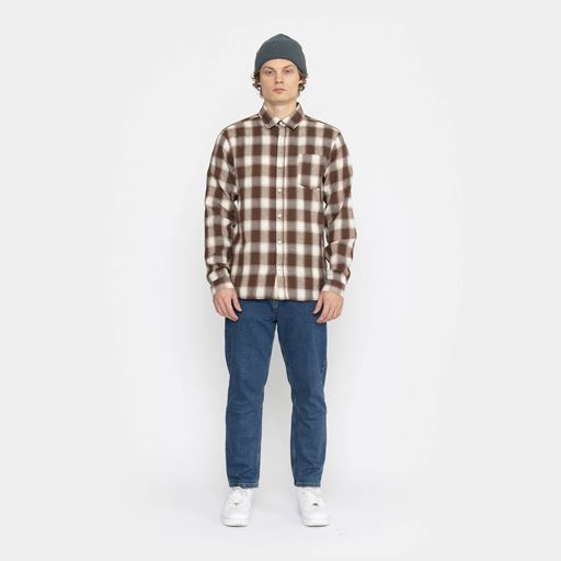 Revolution Regular Skjorte, Brown, XL