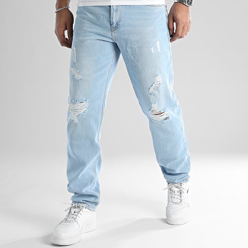 Jean Relaxed Fit Avec Destroy 2506 Bleu Denim Wash