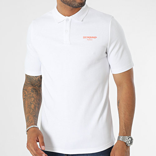 Polo Manches Courtes Blanc