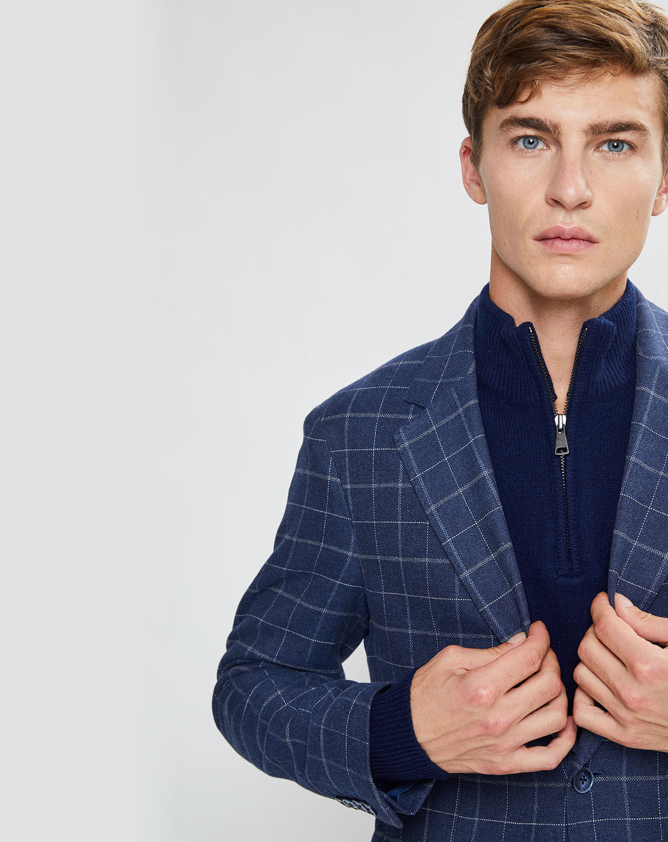 Hackett London Veste à carreaux bleu moyen