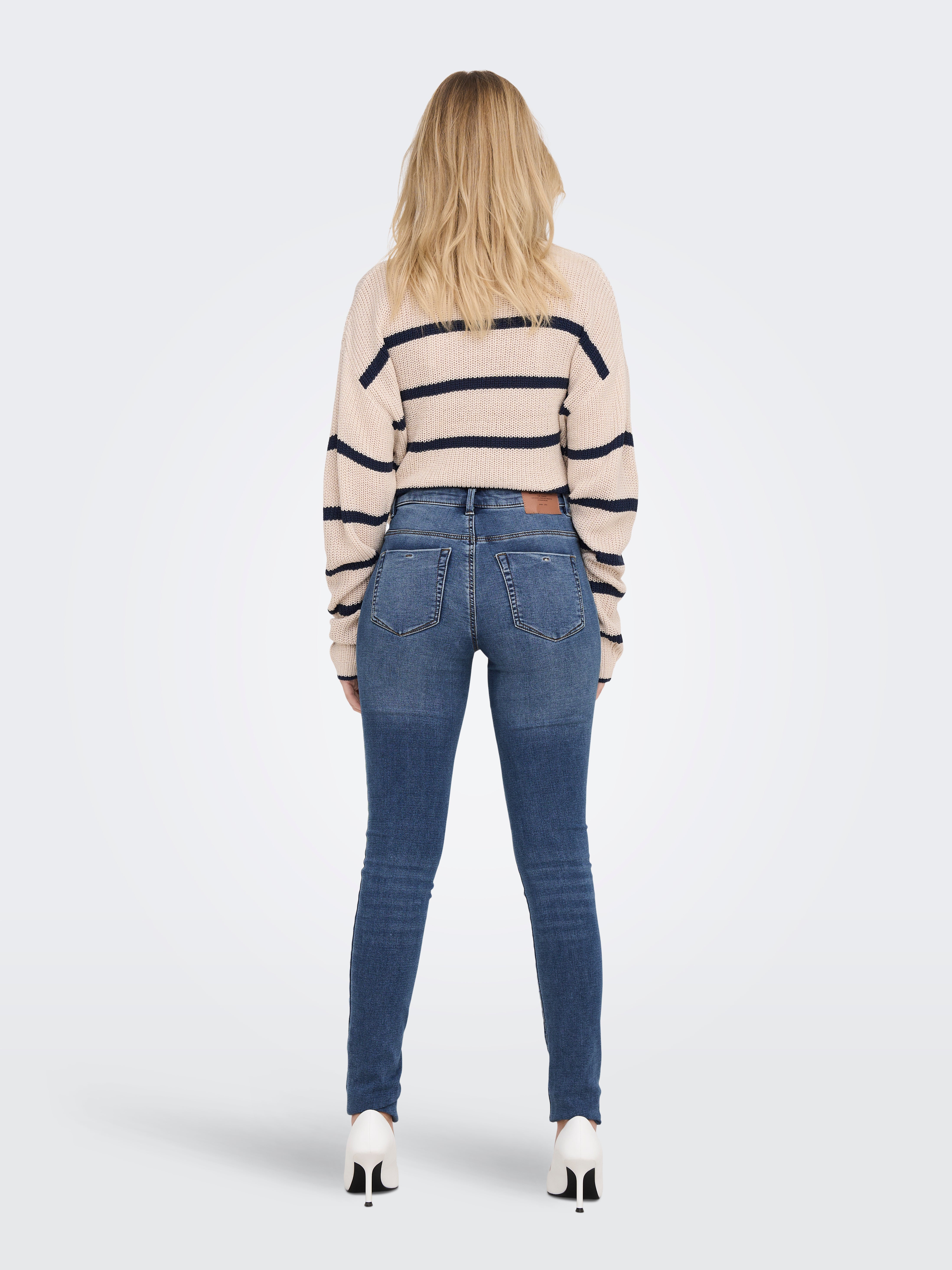 ONLFOREVER Hohe Taille Skinny Fit Jeans Medium Blue Denim