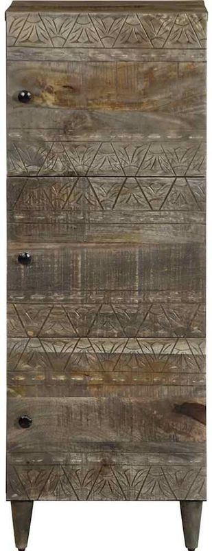 vidaXL - Hoge Kast - Massief Mangohout - 40x33x110 cm