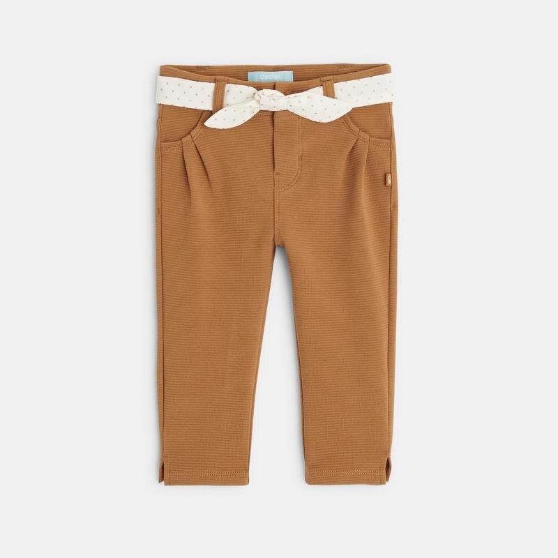 Jegging maille fantaisie marron bébé fille Marron