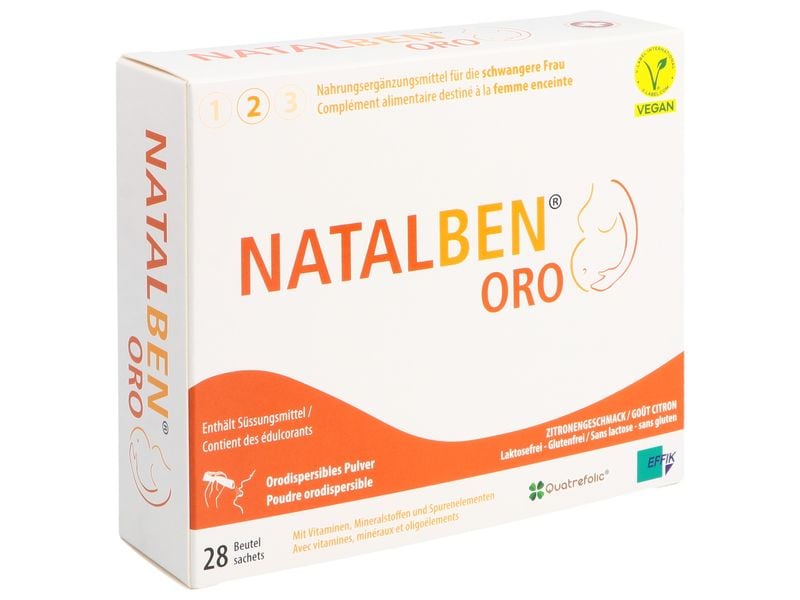Natalben Oro vegan 28 Beutel Nahrungsergänzungsmittel für Schwangere