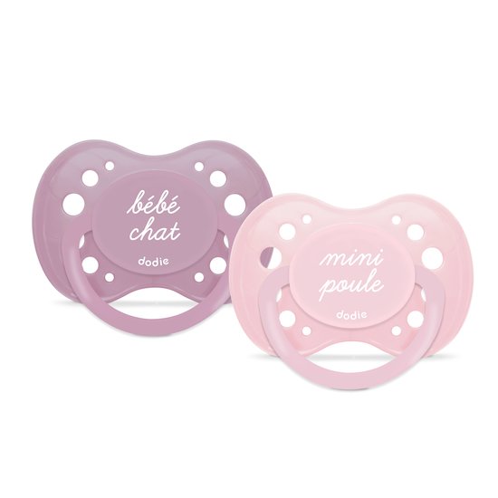 Lot de 2 sucettes Anatomiques   Aléatoire        18 mois +   de               Dodie