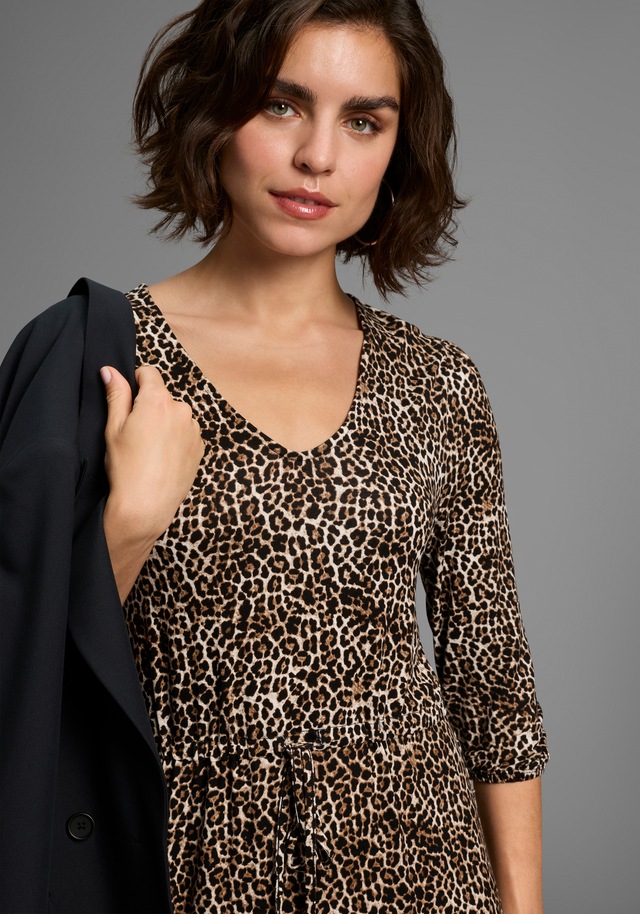 Laura Scott Midikleid Ohne Tasche | Ohne Taschen im Leoparden-Print aus Single Jersey - NEUE KOLLEKTION