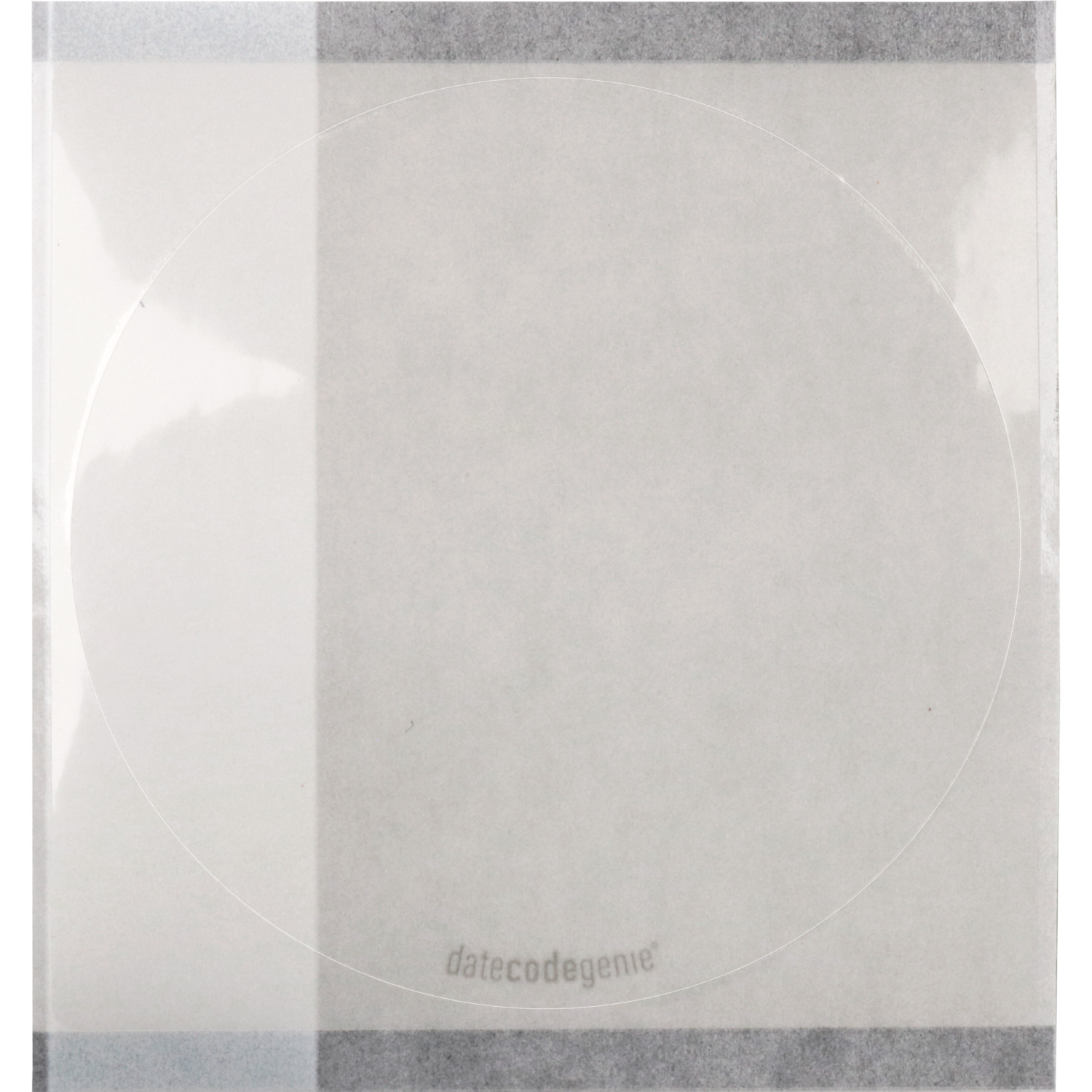 Etiket, DateCodeGenie, papier, permanent, ∅75mm, transparant