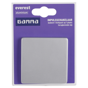 GAMMA Everest Drukvlakschakelaar Aluminium