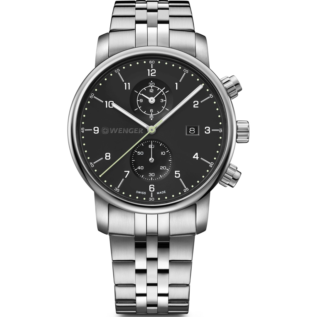 Wenger Urban Classic Chrono Schwarz Ø 42mm