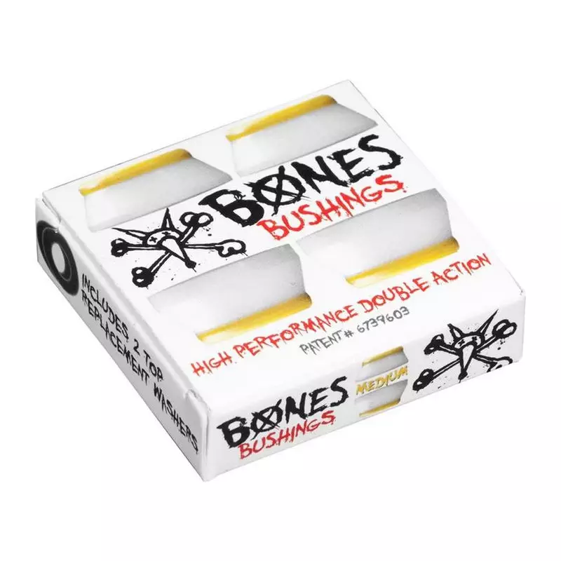 Bushing Skateboard BONES Bushings Jeu De 4 Gommes Medium White