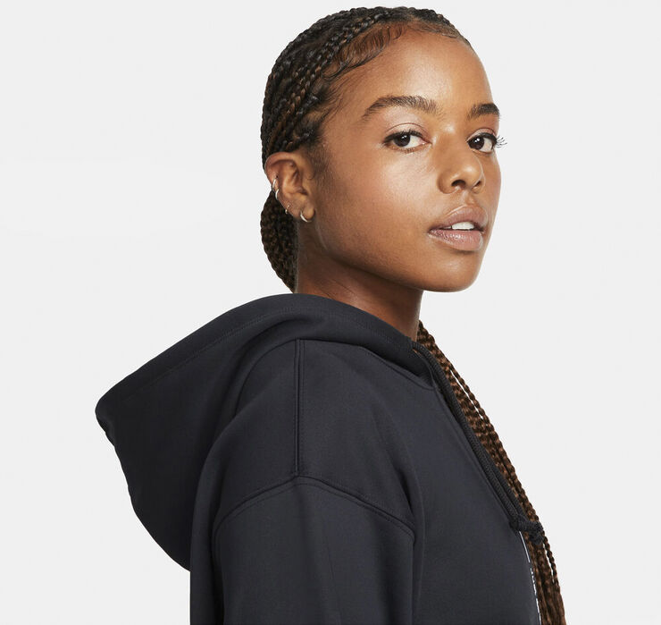Nike Therma-FIT Fleece træningshættetrøje Sort