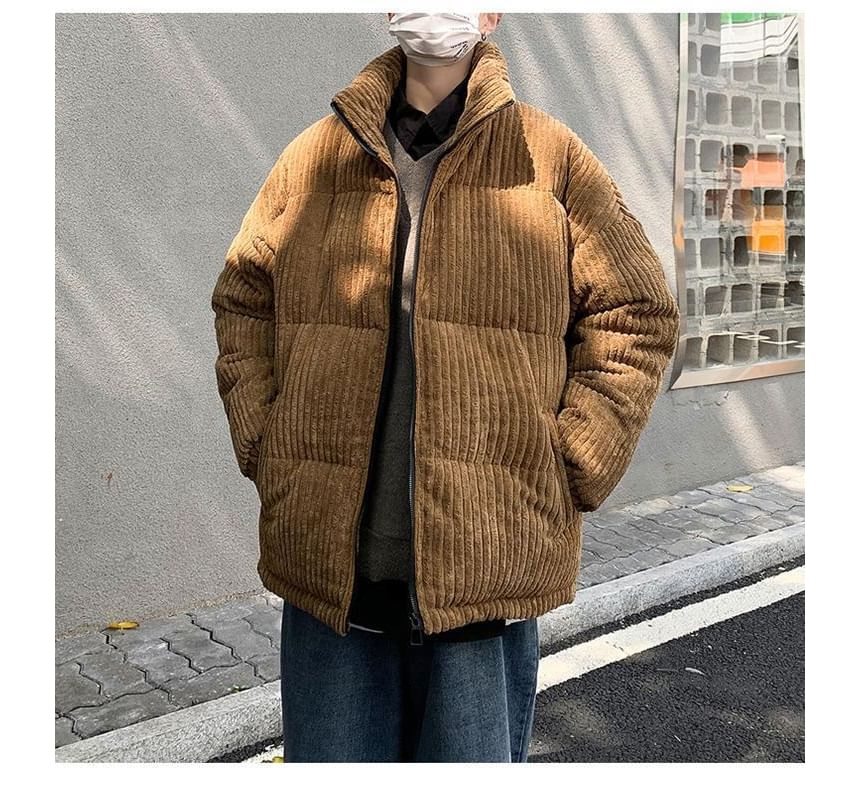 WidoWilder - Effen corduroy pufferjack met rits