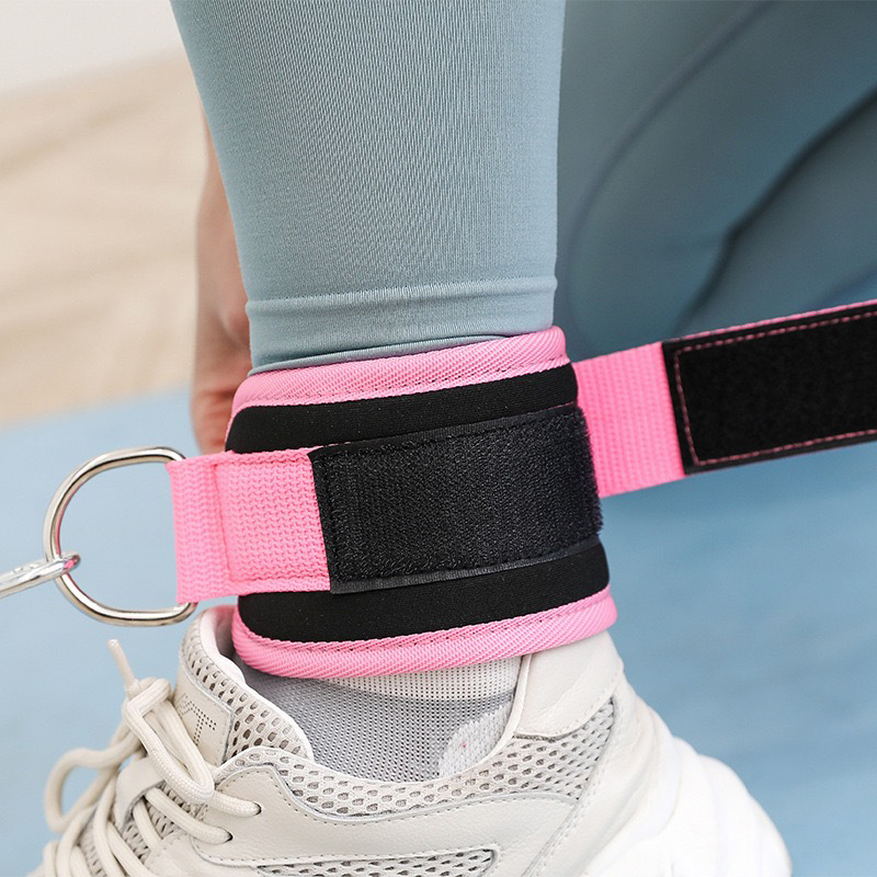 (1Paar) Unisex Knöchelriemen Ankle Straps Fitness Kabelzug Fussschlaufen - Schwarz