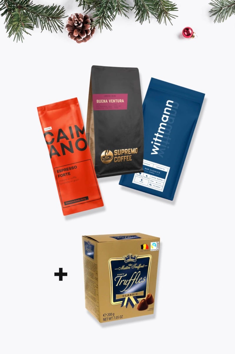 X-MAS Säurearmer Espresso Probierpaket 750g