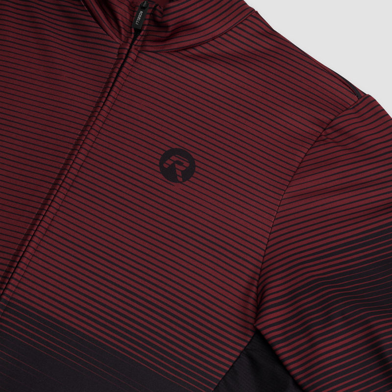 Rogelli Glitch Cykeljersey - Sort/Mørkerød