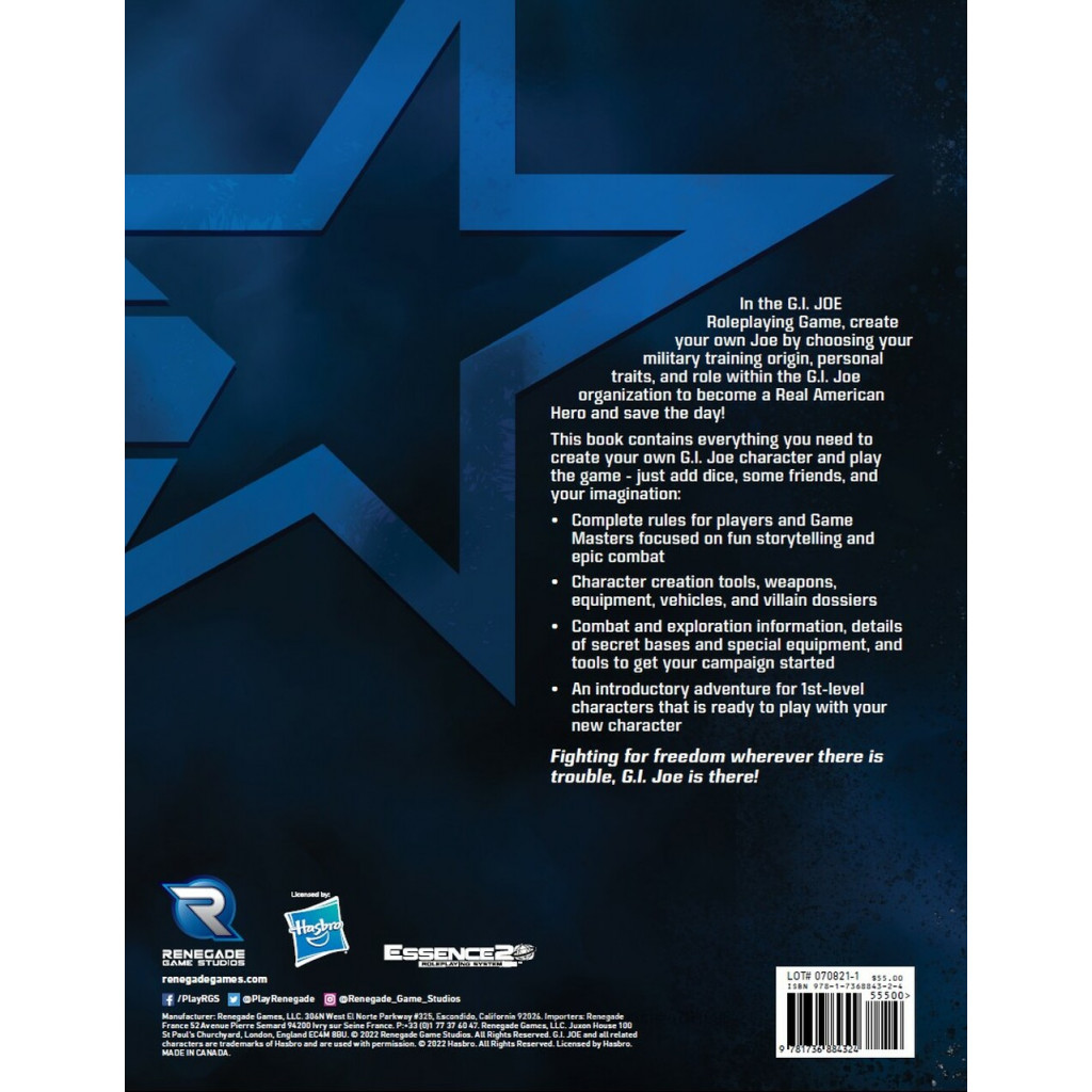 GI JOE Roleplaying Game - Core Rulebook