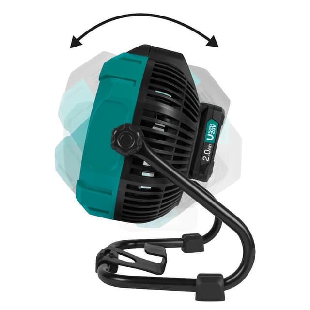 VONROC Ventilator 20V – hybrid akku og strøm drevet | Inkl. 2.0Ah akku og oplader
