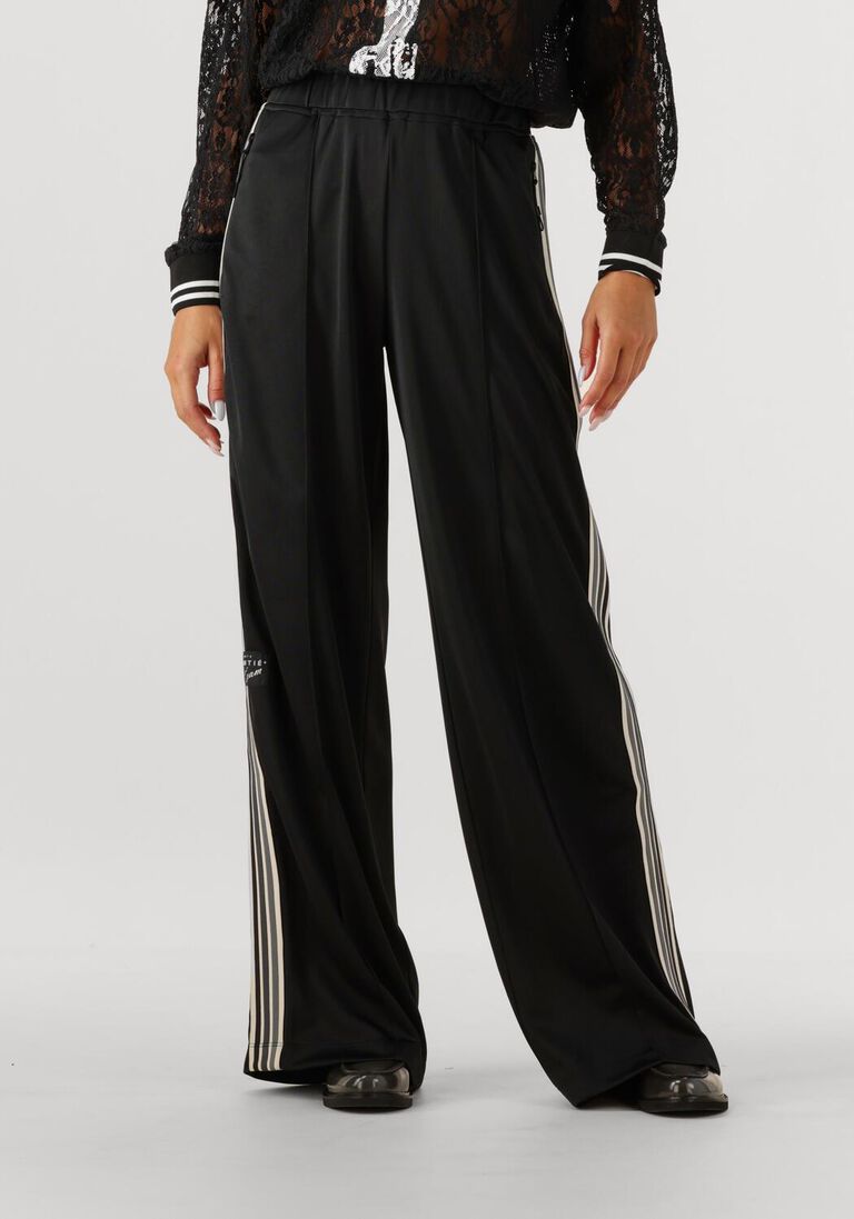 zwarte haute l'amitié wijde broek baggy days track tall pant