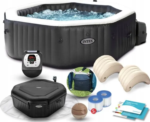 Intex PureSpa Jet and Bubble Luksus Sæt, 795L,  201x71 cm