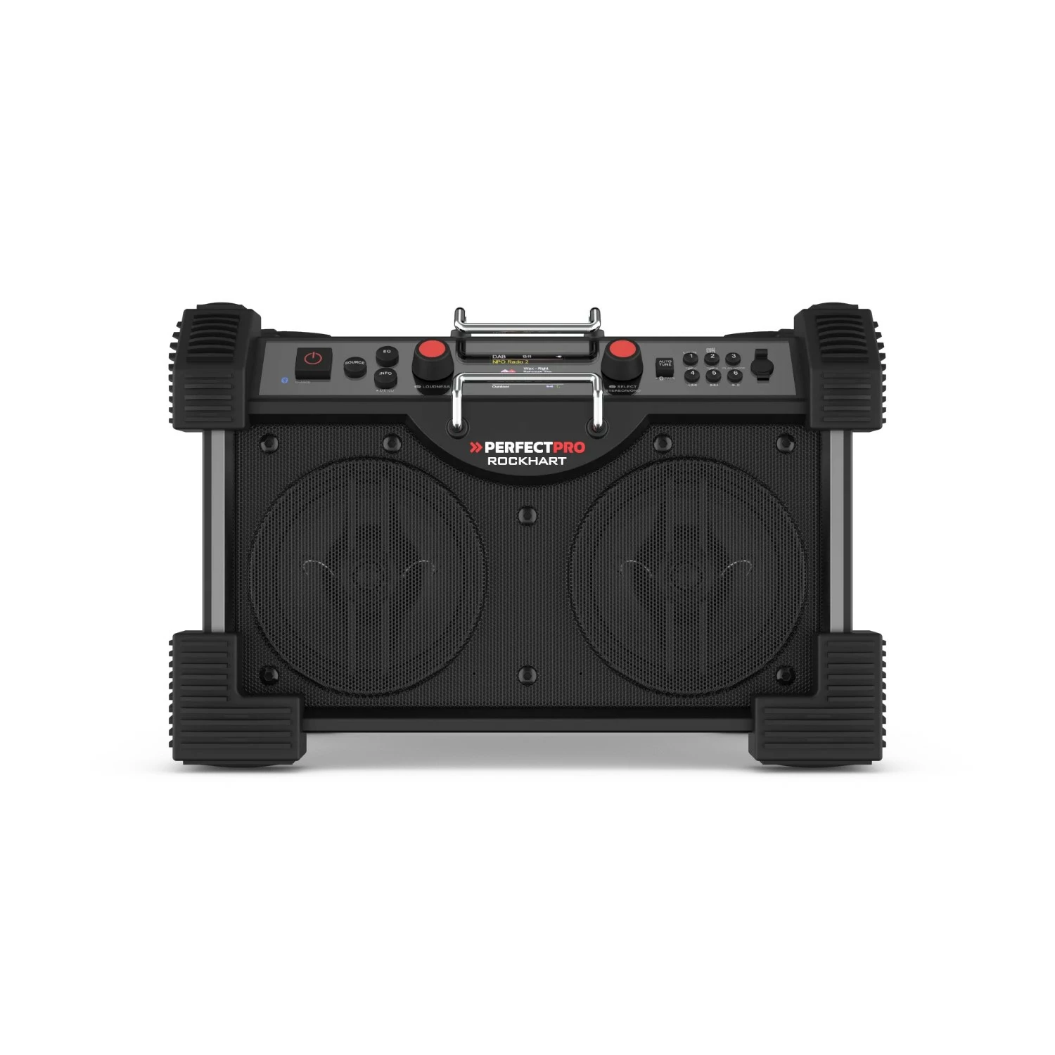PerfectPro ROCKHART RH4 Bouwradio - FM RDS - DAB  - Bluetooth - AUX In - Oplaadbaar (ingebouwde Lithium accu)