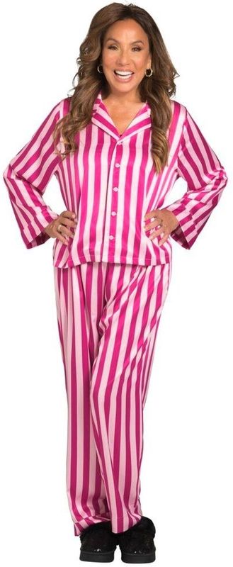 From PB With Love - Gestreepte Satijnen Pyjama - 100% Polyester
