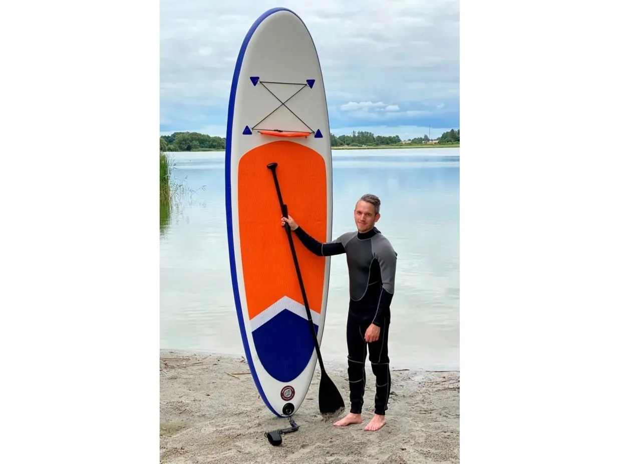 Restparti: CS Aqua SUP Board - Stand Up Paddleboard - 300x83x15 cm - Orange/Blue