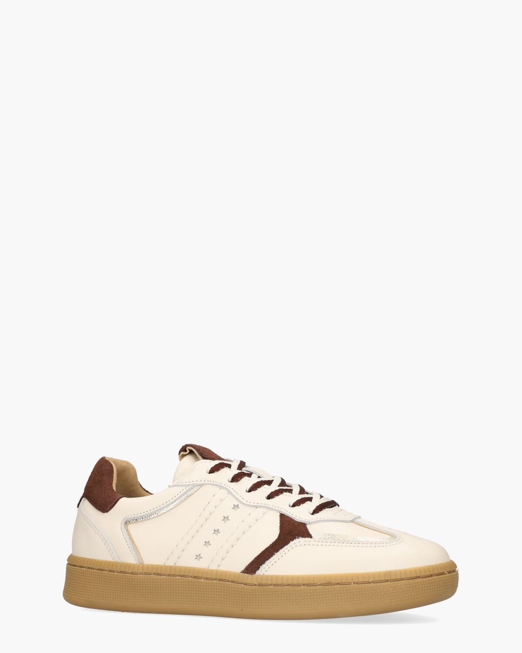 DWRS Label Mirabel Off-White/Bordeauxrood Damessneakers