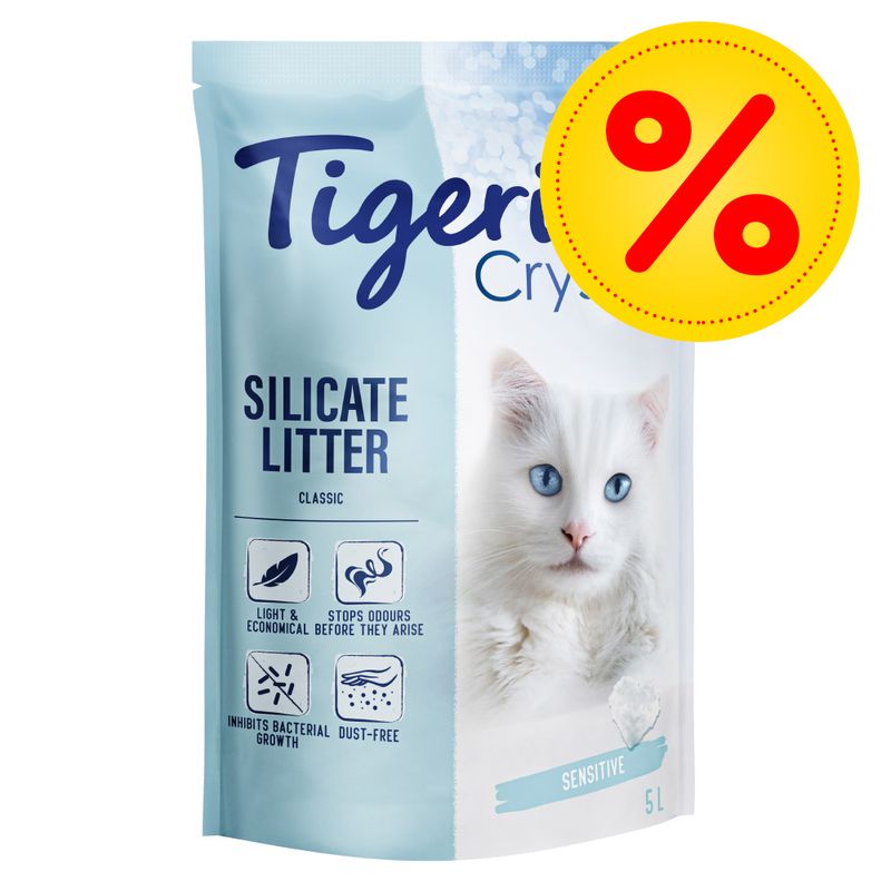 Lots économiques litière Tigerino Crystals 6 x 5 L