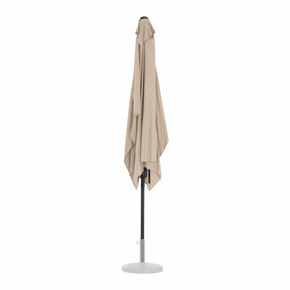 Grand parasol de jardin rectangulaire 200 x 300 cm inclinable crème