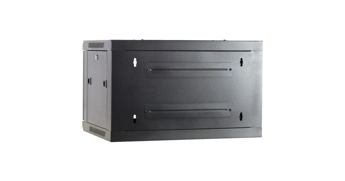 DSI6U wandkast met glazen deur - DS6406 server rack  (Zwart, 600 x 450 x 368mm)