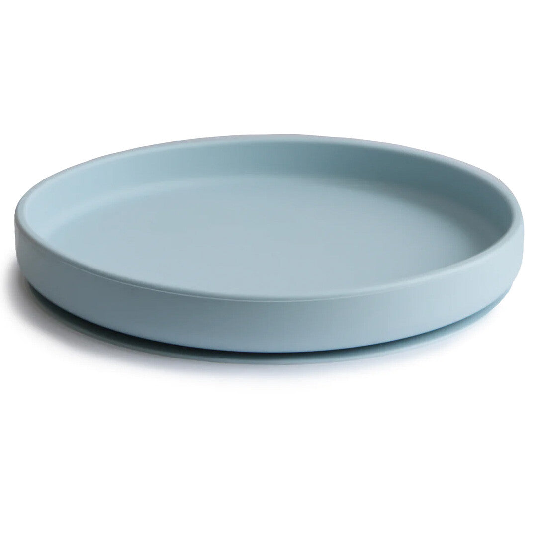 Mushie siliconen bord met zuignap - powder blue
