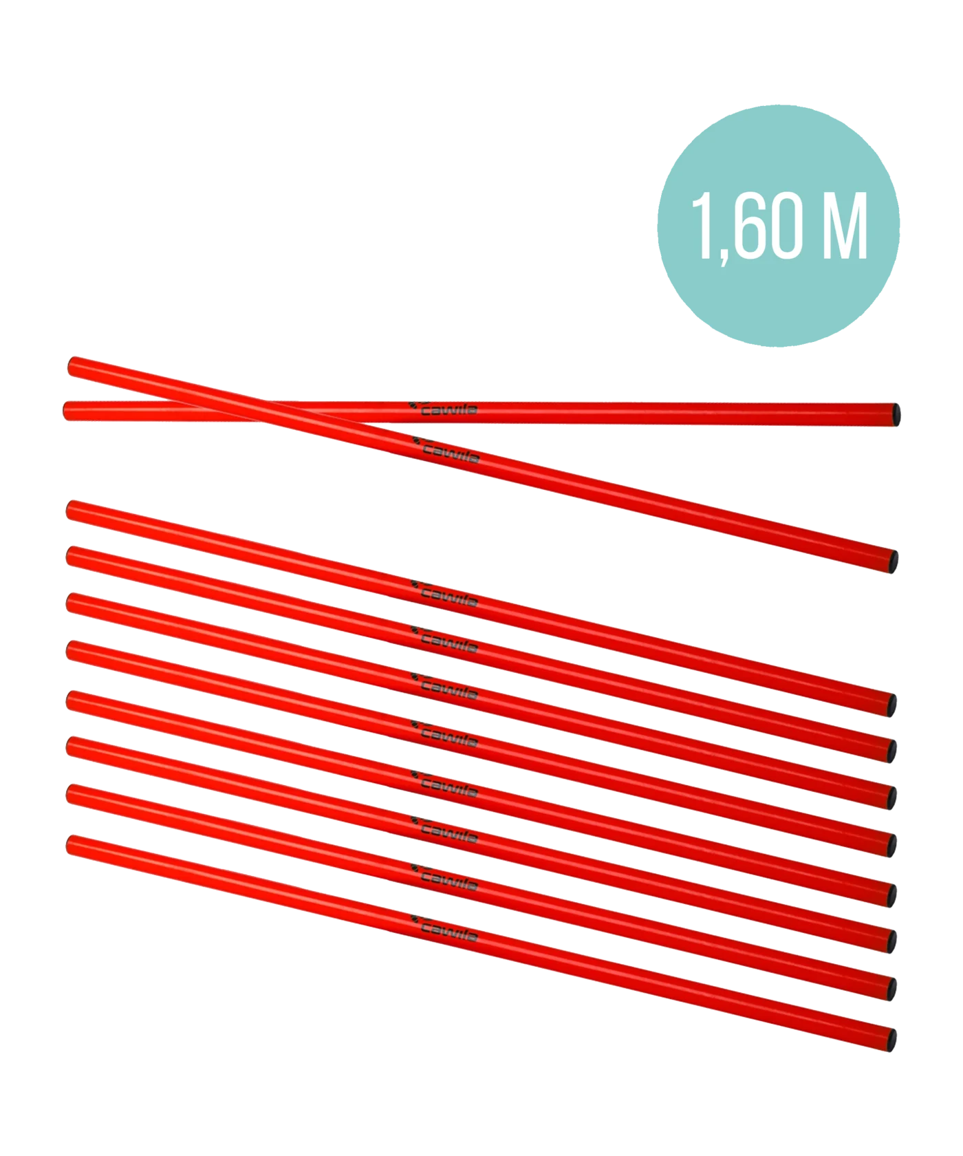 Cawila Trainingsstange L | 1,60m | Ø 25mm | Rot