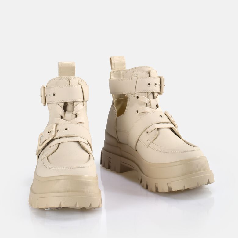 Aspha Bike Bottines à talon vegan, beige