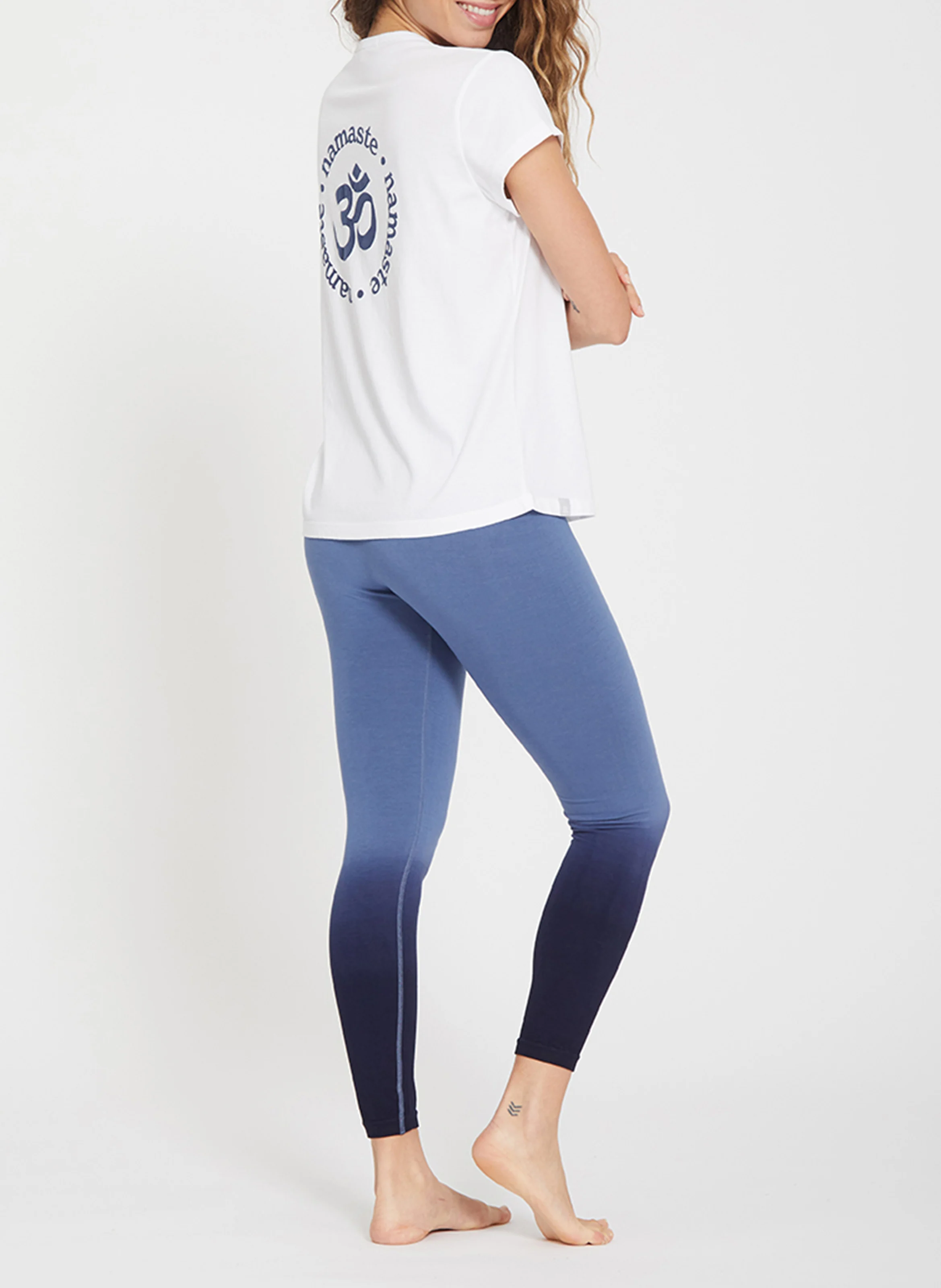NAMASTE - Tee-shirt droit imprimé coton bio | Blanc